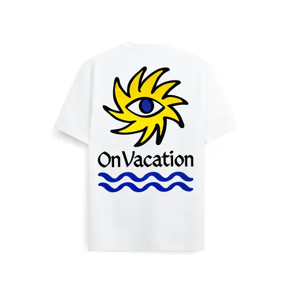 On Vacation Sun Eye Tee White