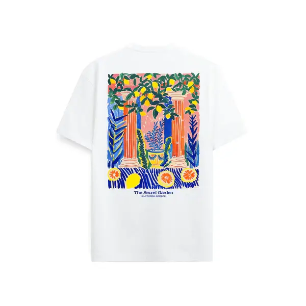 On Vacation Santorini Tee White