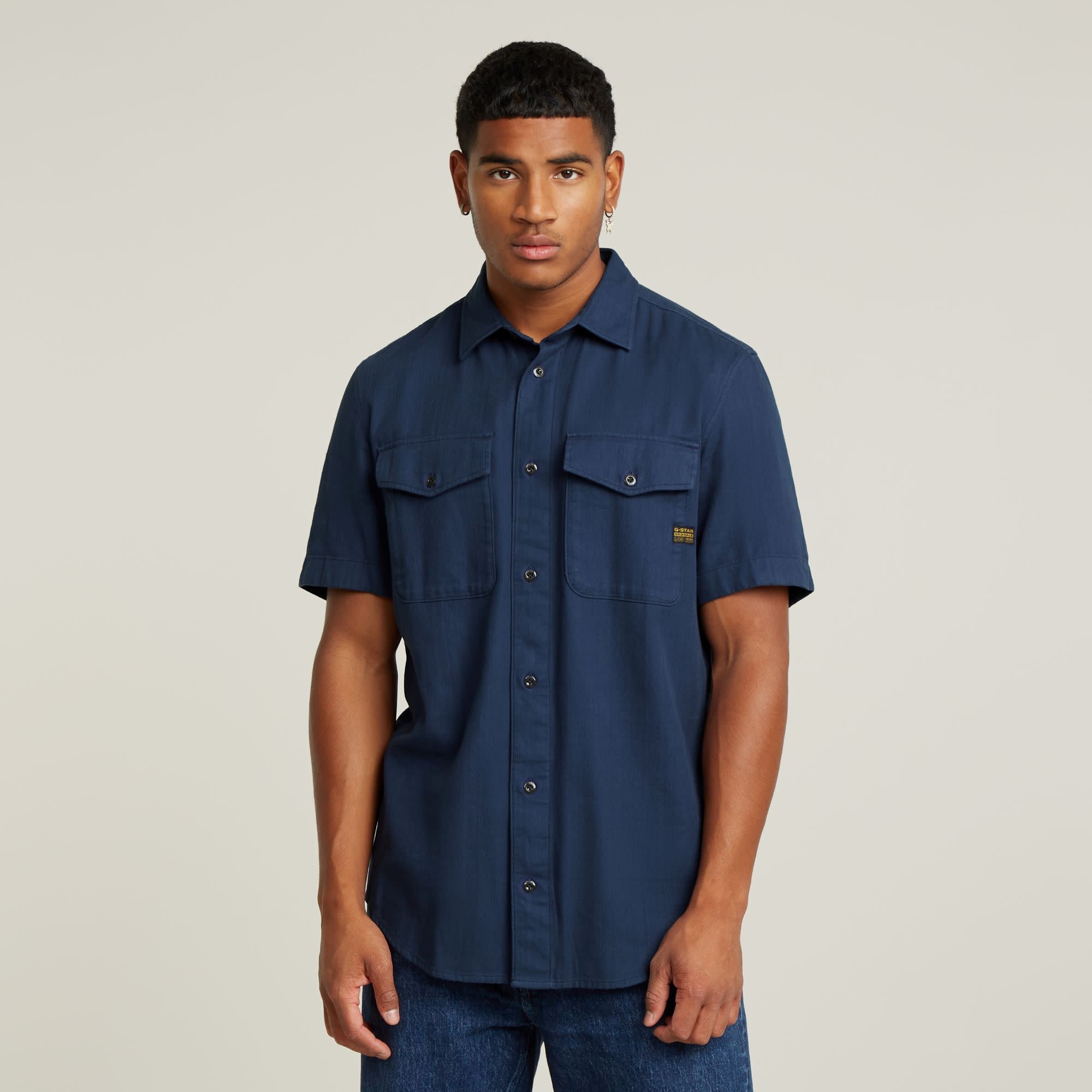 G-Star Marine Slim Shirt S/S GS Imperial Blue GD