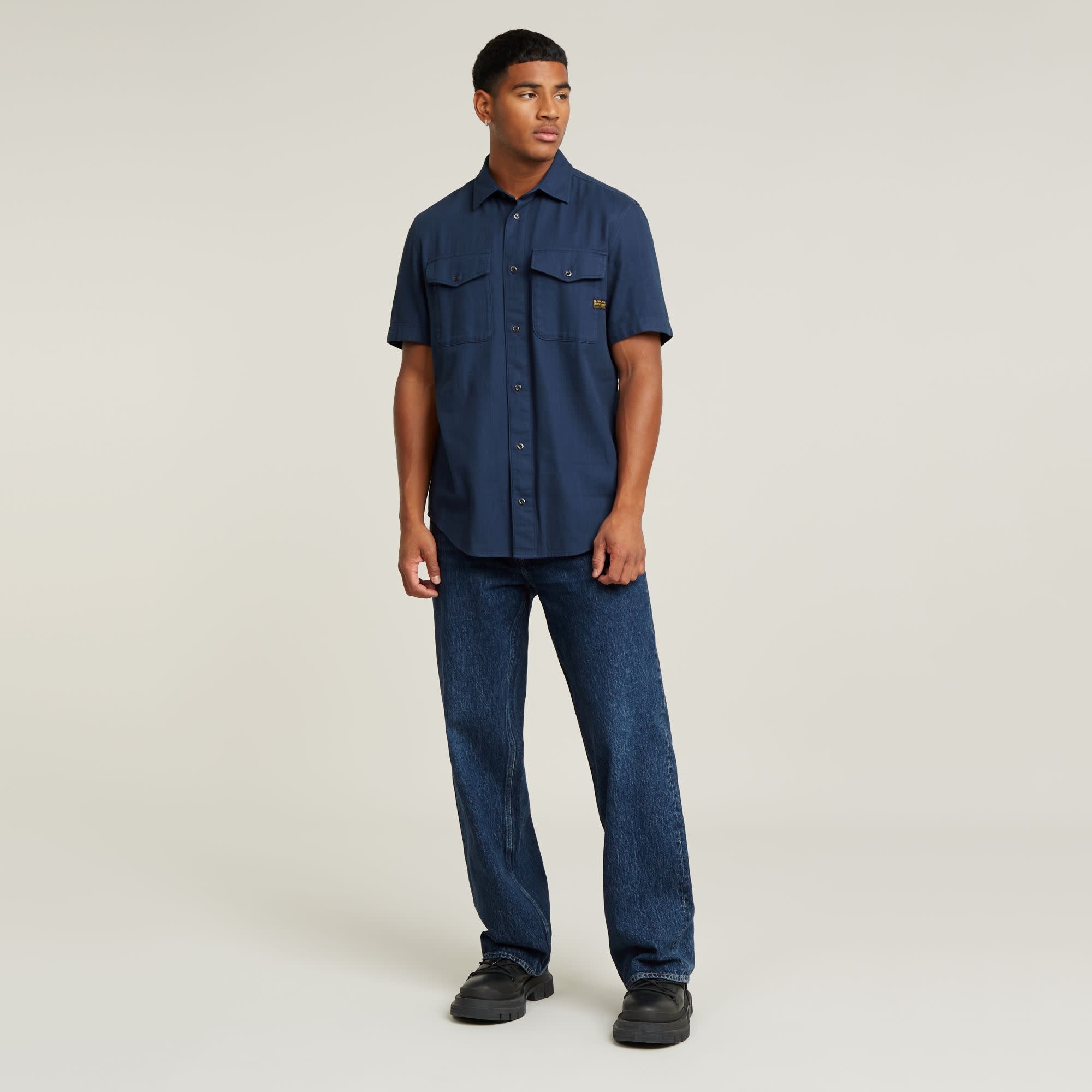 G-Star Marine Slim Shirt S/S GS Imperial Blue GD