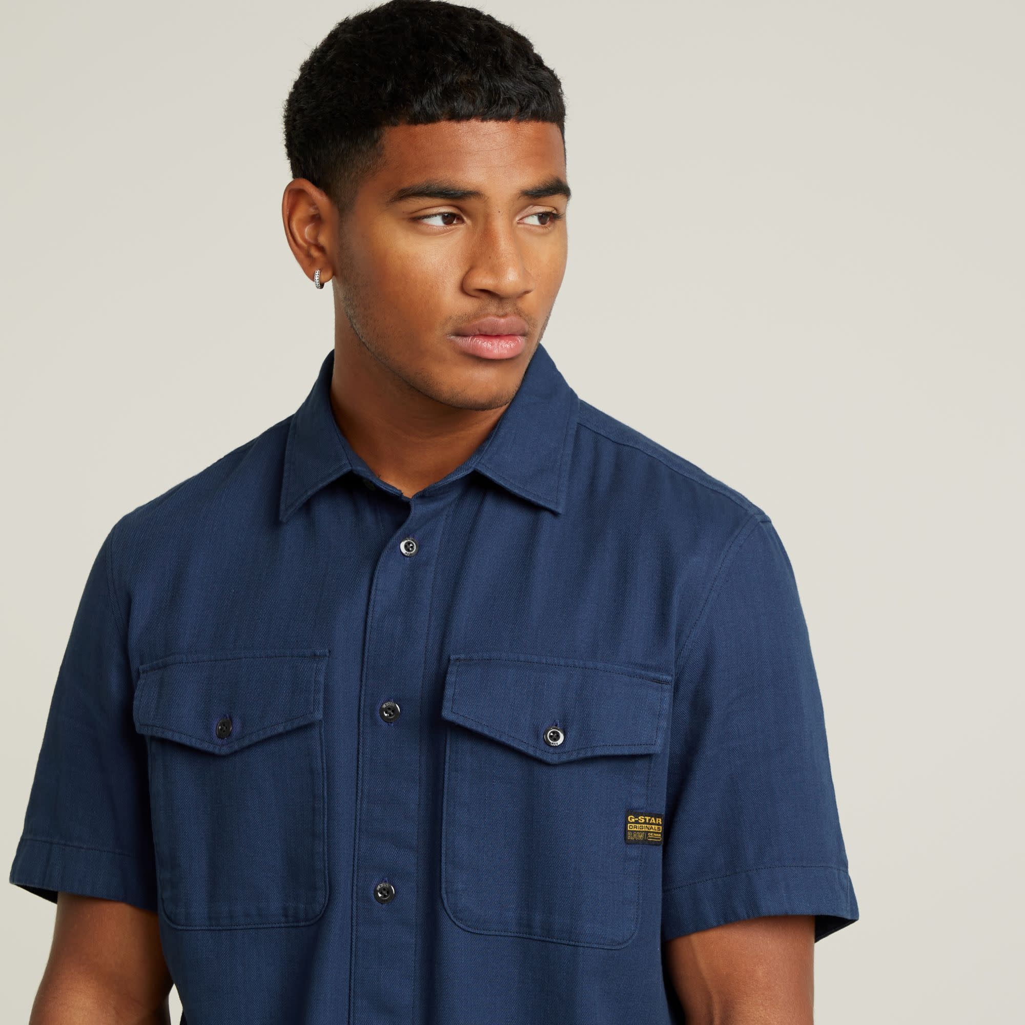 G-Star Marine Slim Shirt S/S GS Imperial Blue GD