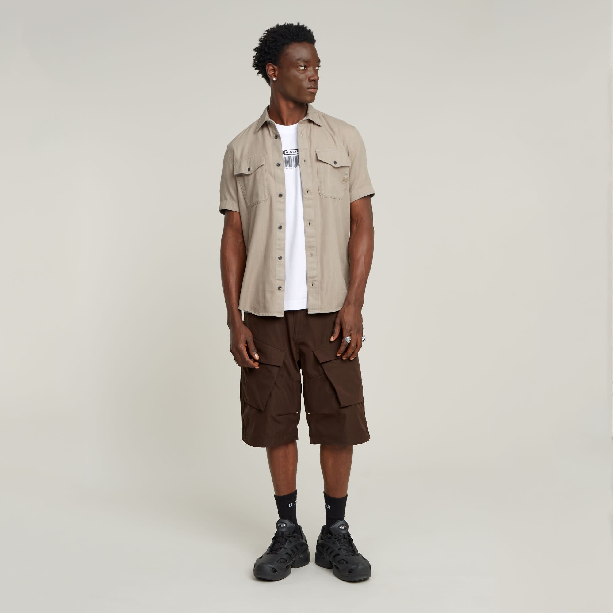 G-Star Marine Slim Shirt S/S Vintage Khaki GD