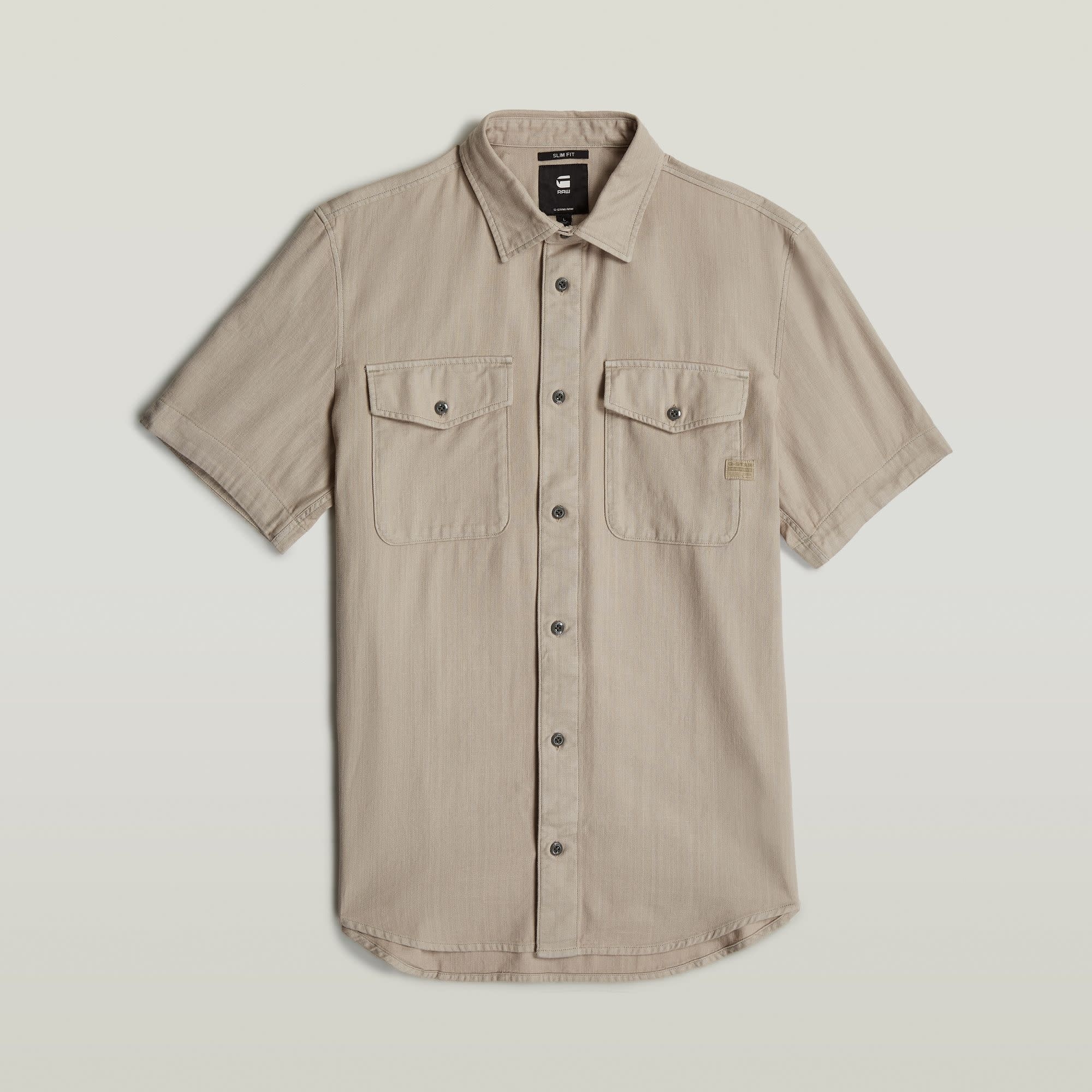 G-Star Marine Slim Shirt S/S Vintage Khaki GD