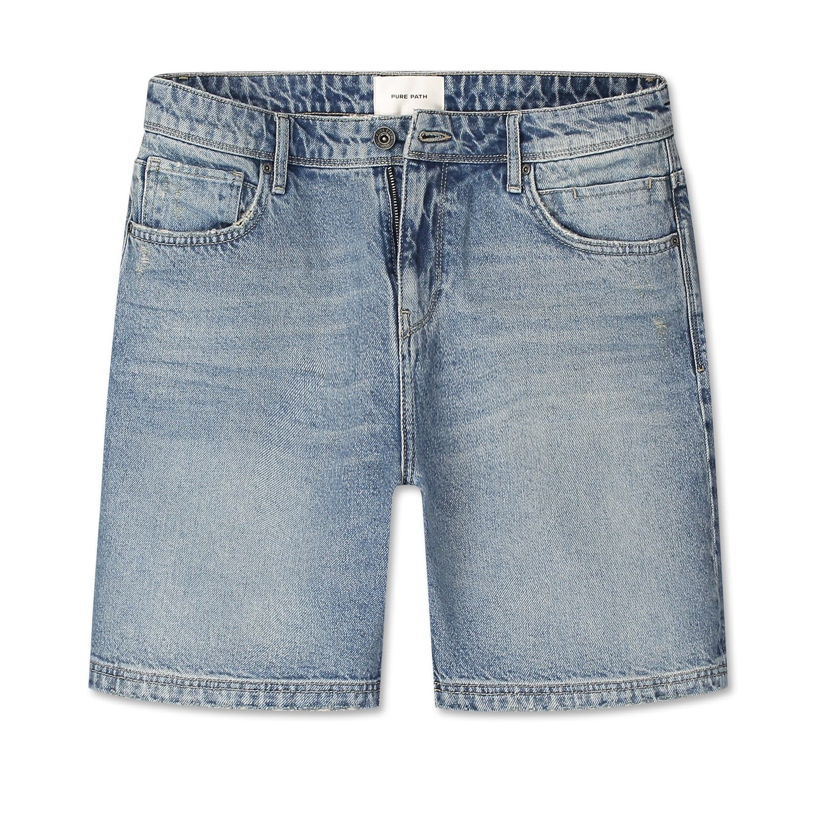 Pure Path  The Owen W1480 Denim Short Mid Blue