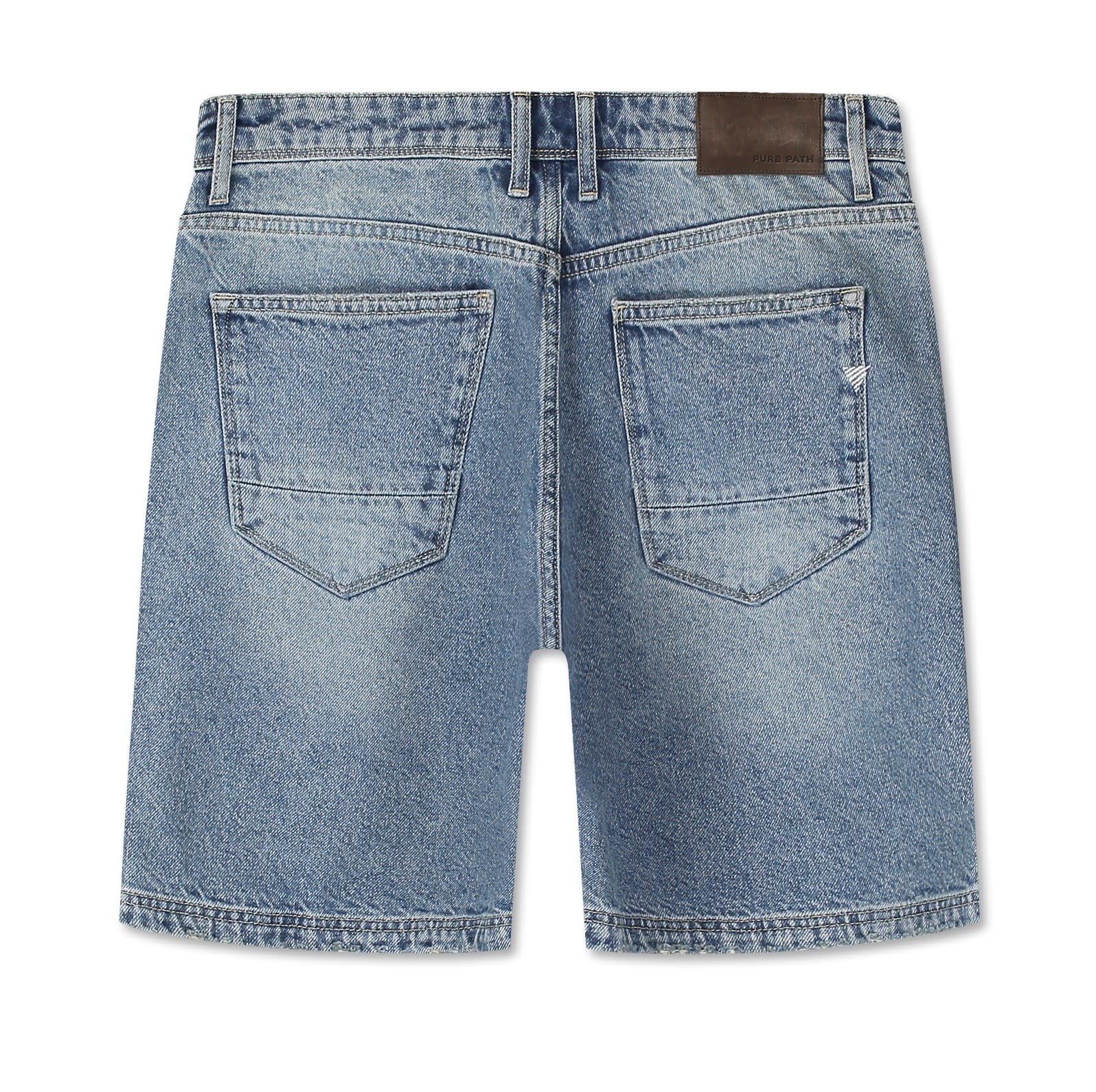 Pure Path  The Owen W1480 Denim Short Mid Blue