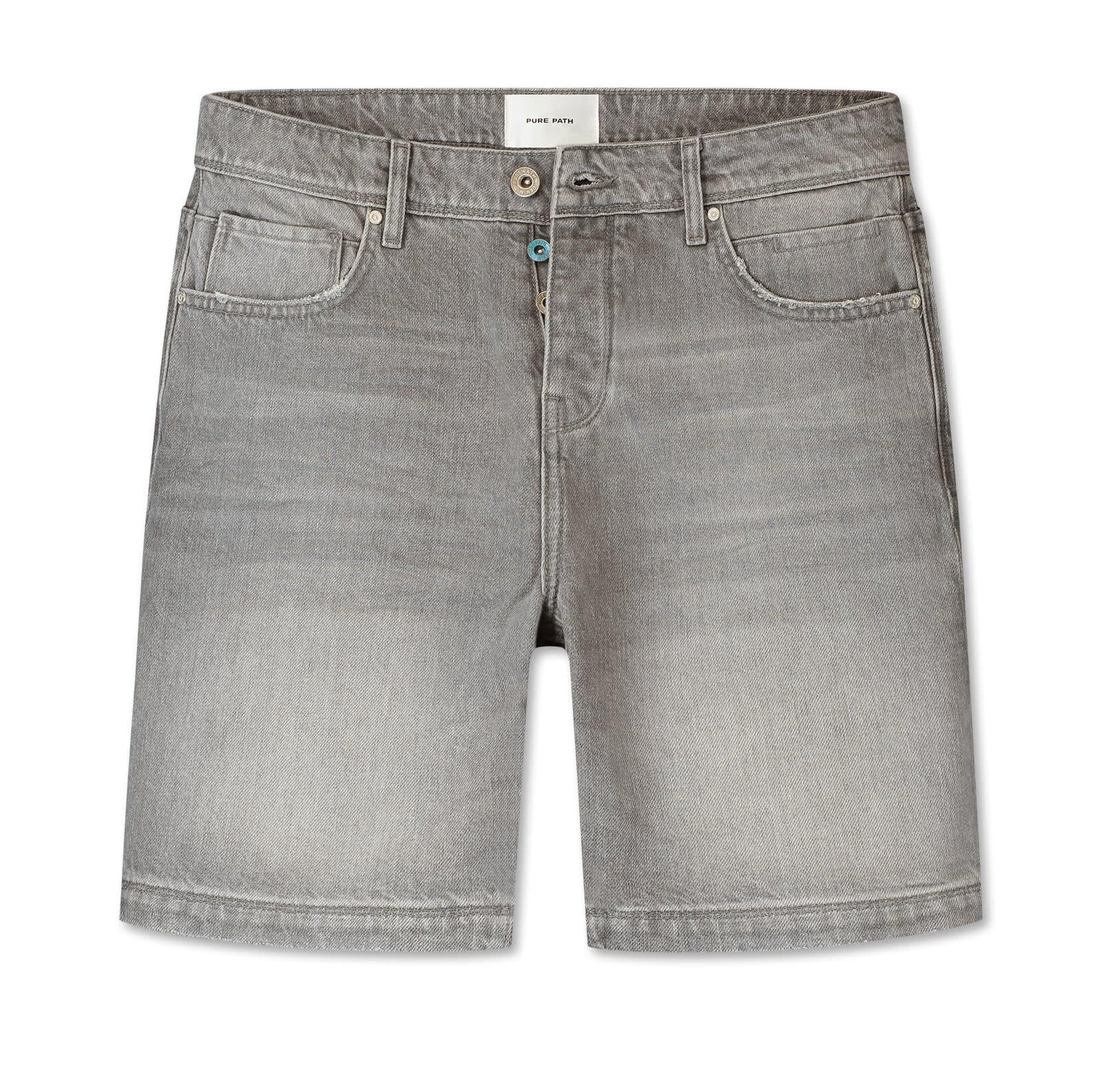Pure Path The Owen W1483 Denim Short Mid Grey