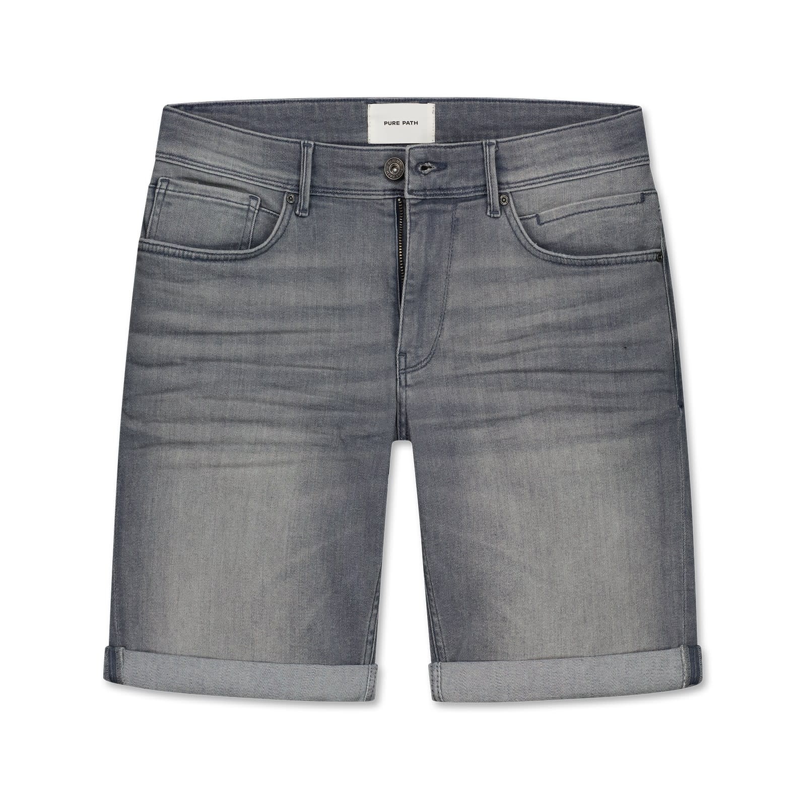 Pure Path The Miles W1474 Denim Short Mid Grey