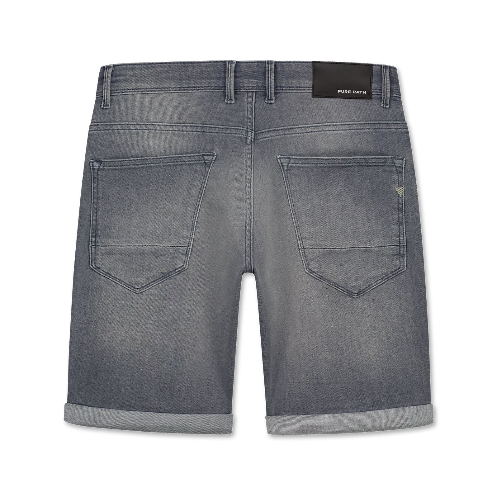Pure Path The Miles W1474 Denim Short Mid Grey