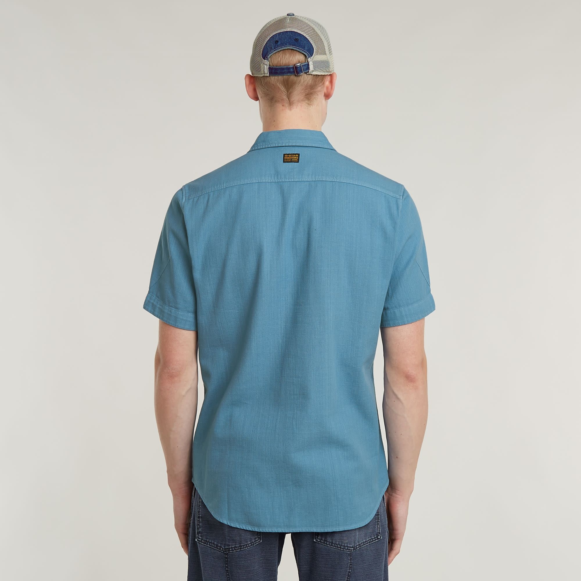 G-Star Marine Slim Shirt S/S Niagara Blue GD