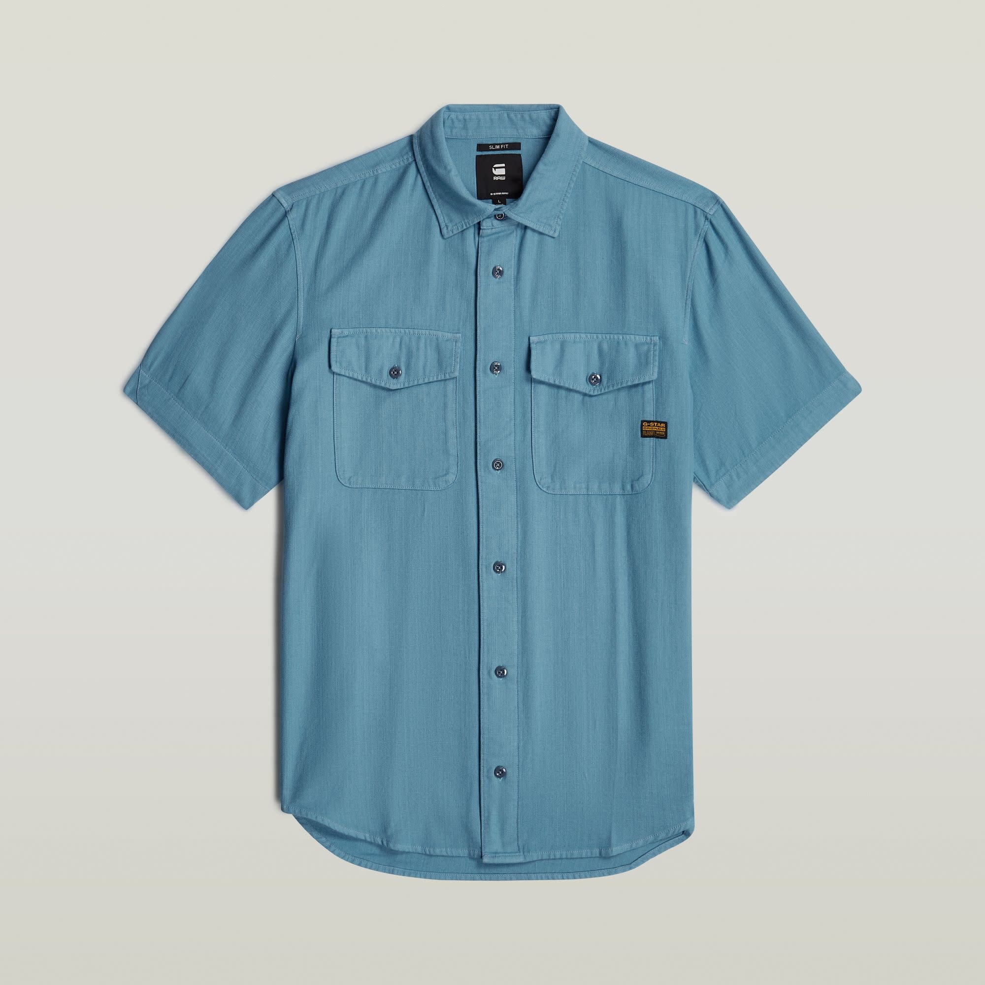 G-Star Marine Slim Shirt S/S Niagara Blue GD