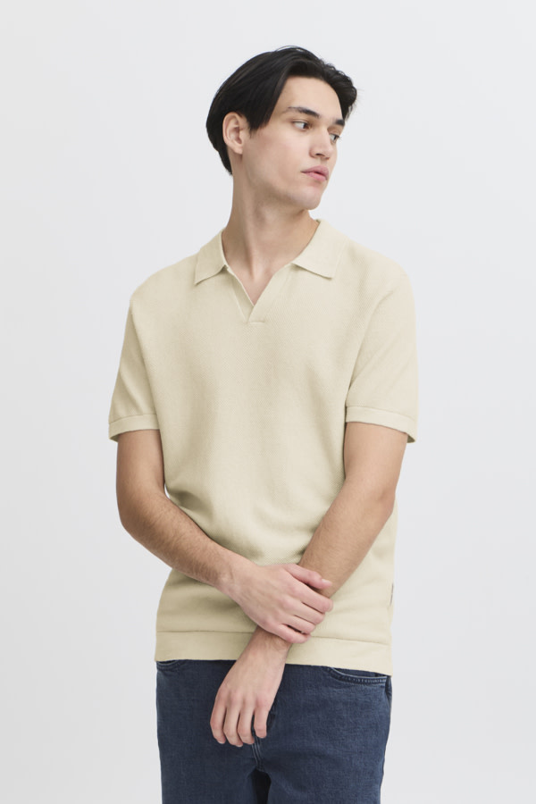 Casual Friday 20505399 Mateo Structured Knit Polo Rainy Day