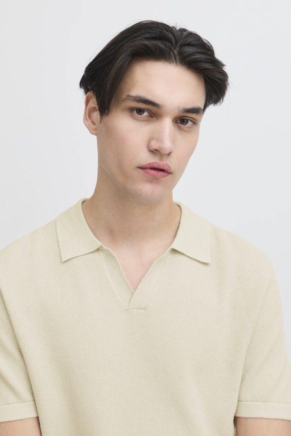 Casual Friday 20505399 Mateo Structured Knit Polo Rainy Day