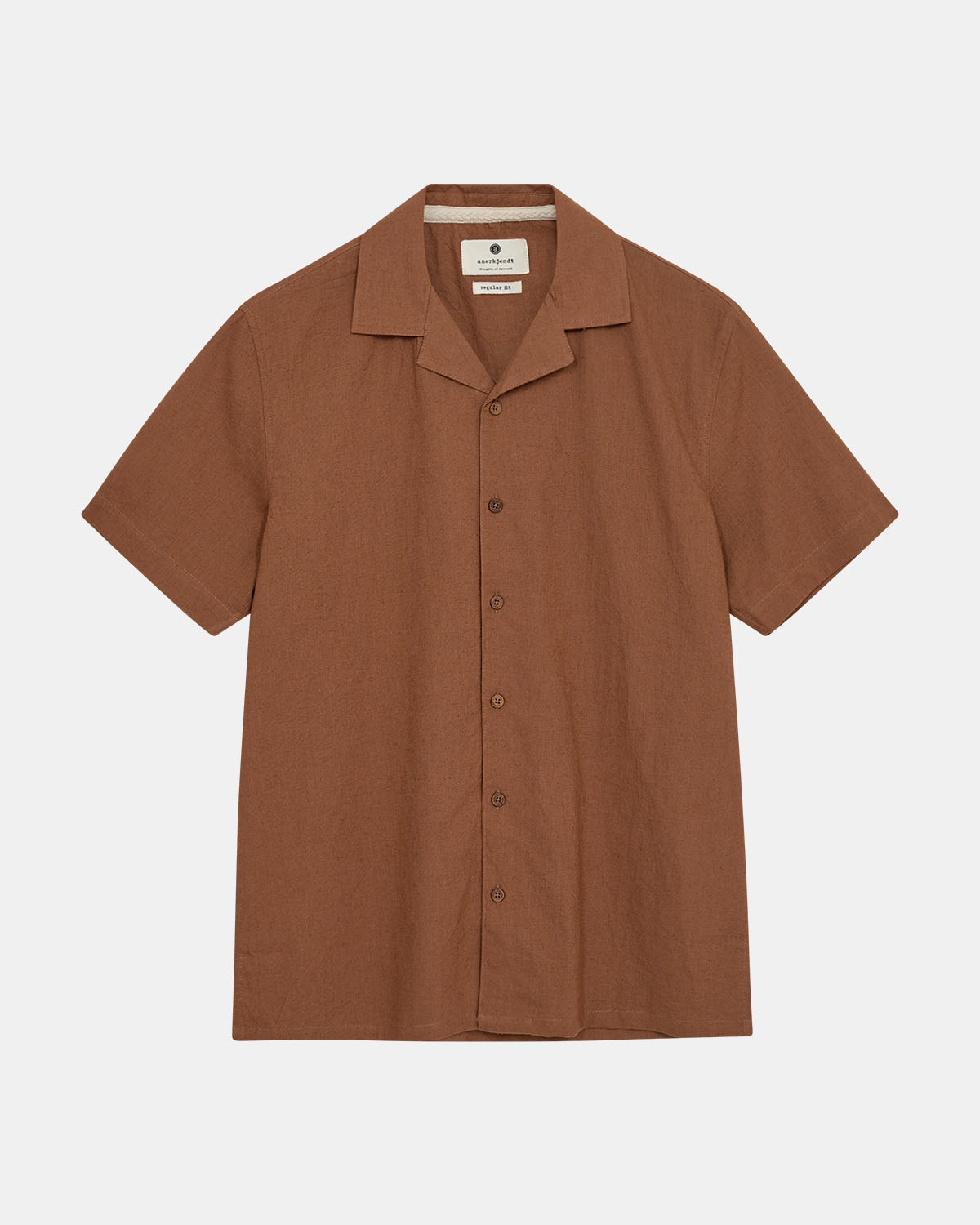 Anerkjendt Leo Cotton/Linen Shirt 901934 Chipmunk