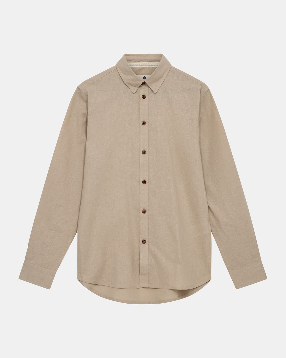 Anerkjendt Leif Cotton/Linen L/S Shirt 901935 Feather Grey