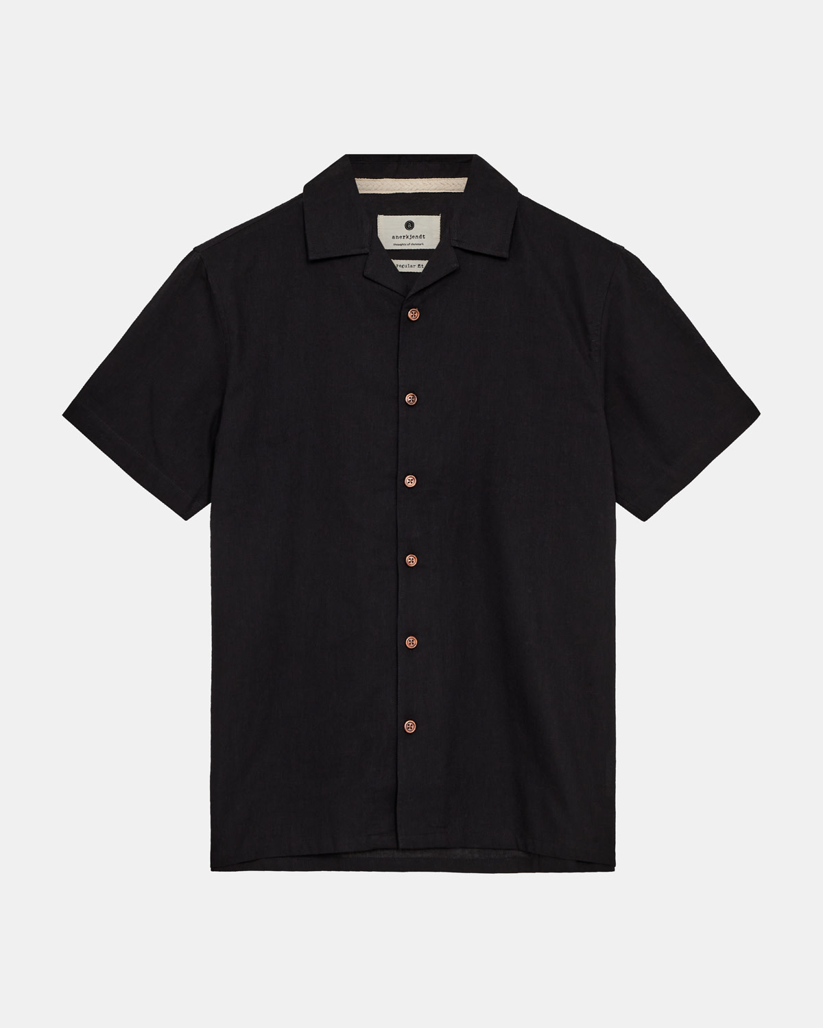 Anerkjendt Leo Cotton/Linen Shirt 901934 Caviar