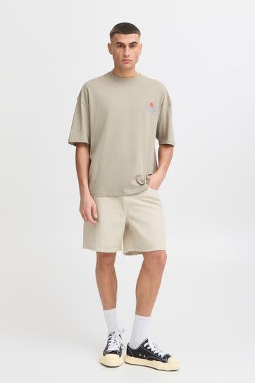 Solid 21108620 Ryan Colour Short Oatmeal
