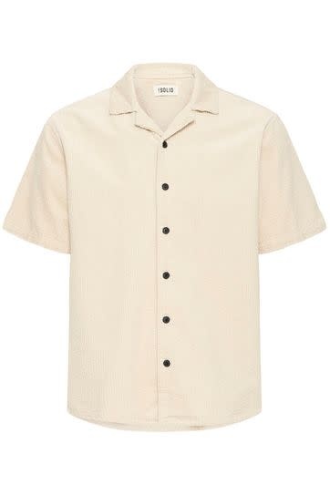 Solid 21108613 Oban Corduroy Shirt S/S Oatmeal