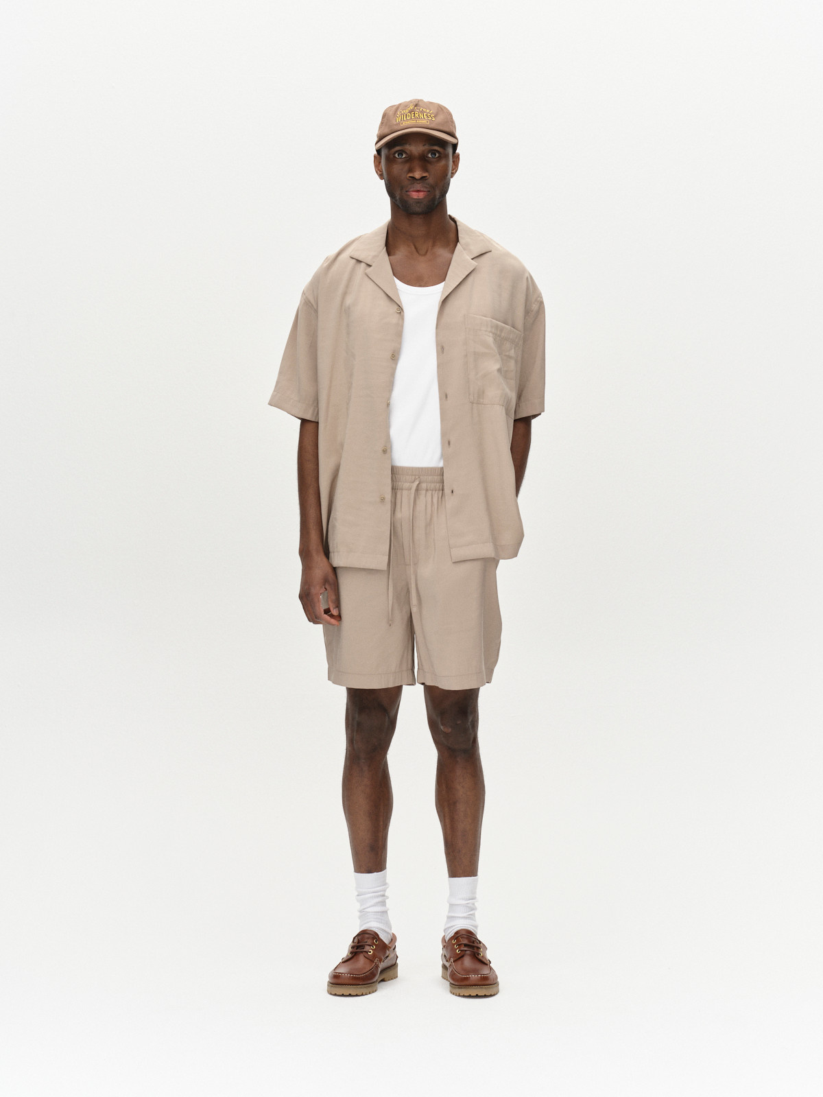 Gabba Jens Over Resort Yari S/S Shirt 11413 Sand Greige