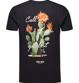Pure Path 25030107 Call Me If You Get Lost Tee Black