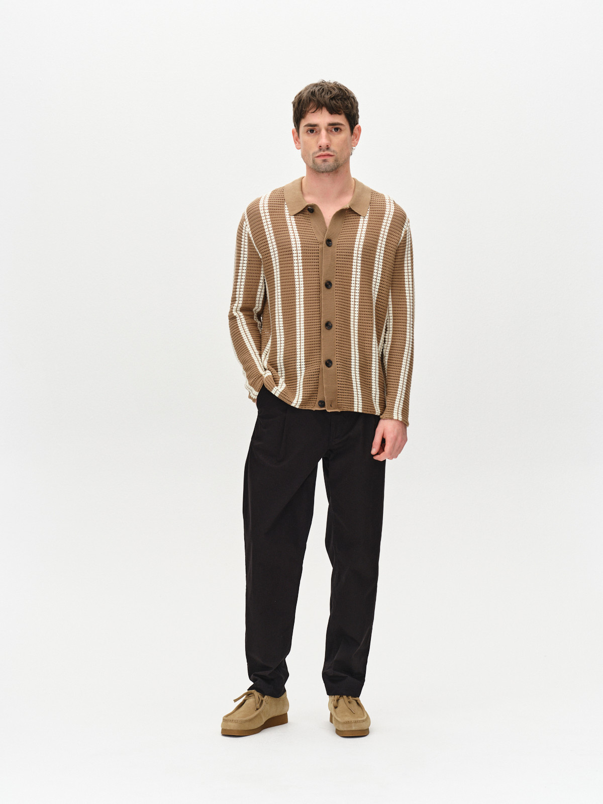 Gabba Dezz Stripes Knit L/S 11433 Brown