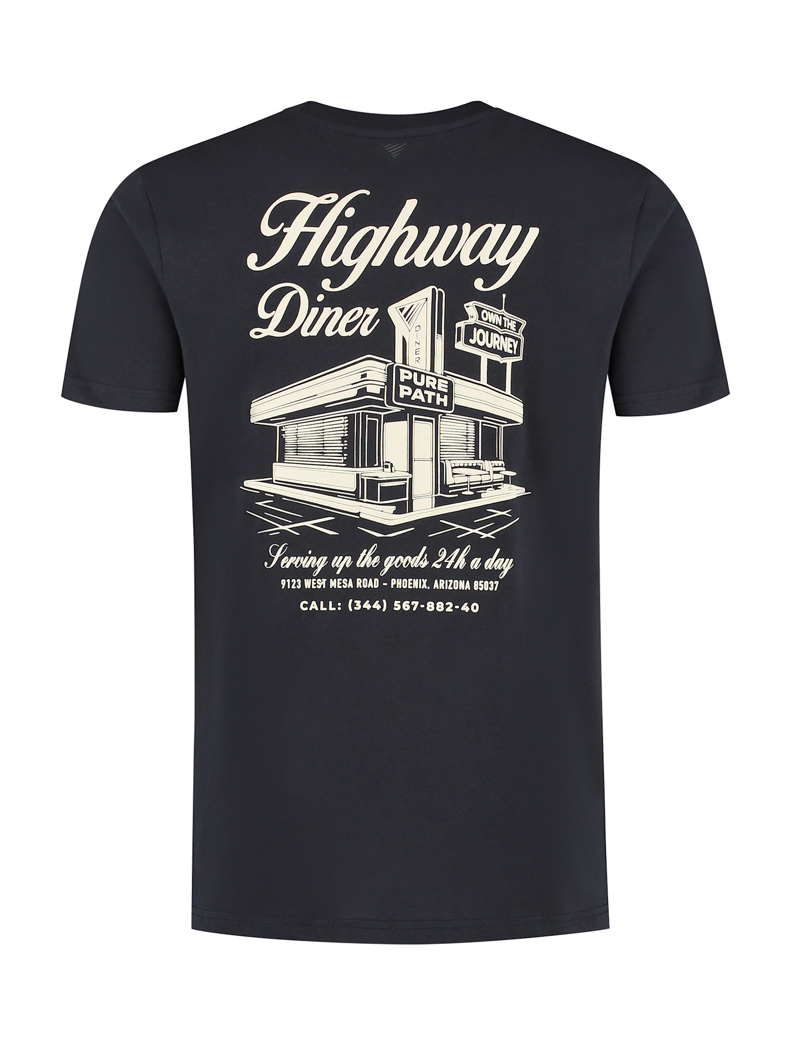 Pure Path 25030111 Highway Diner Tee Dark Navy