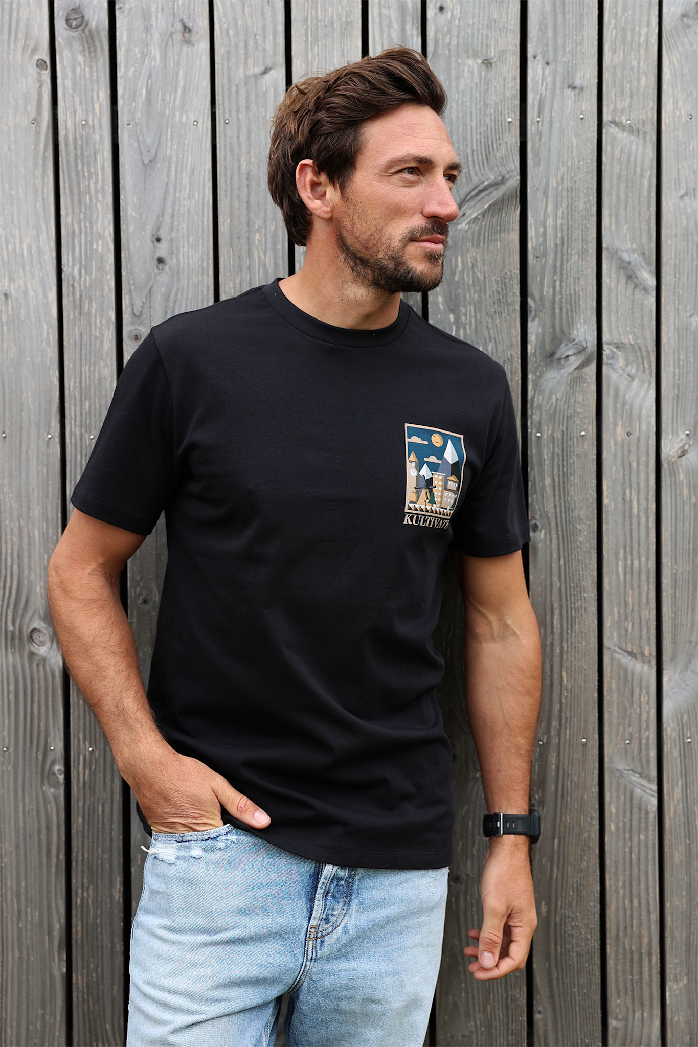 Kultivate Belle Tee Jet Black