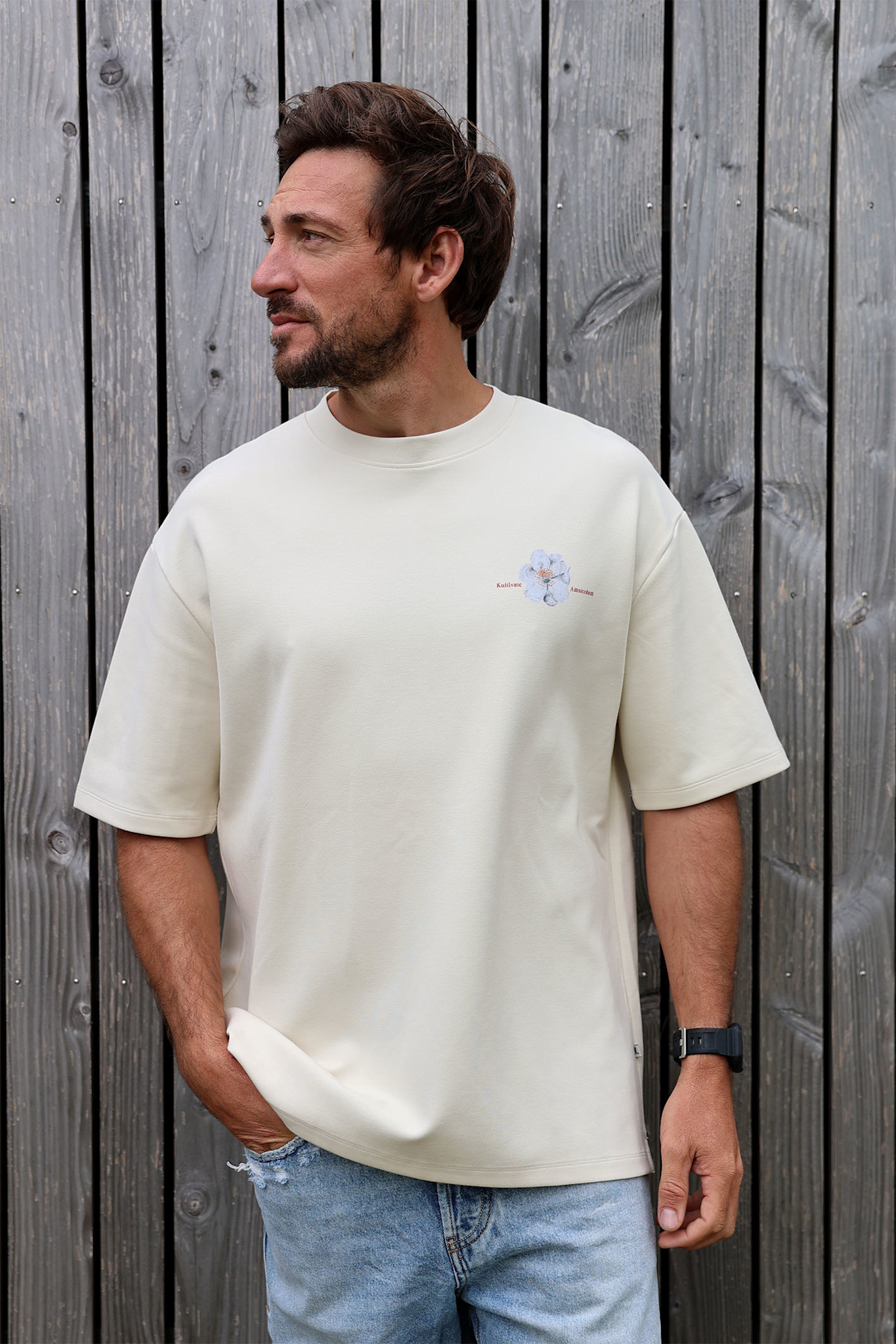 Kultivate Luxury Valencia Tee Bone White