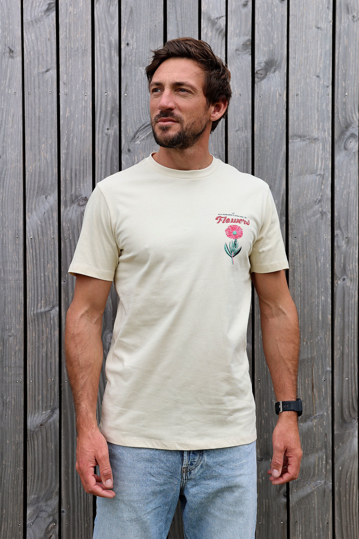 Kultivate Illustrated Tee Bone White