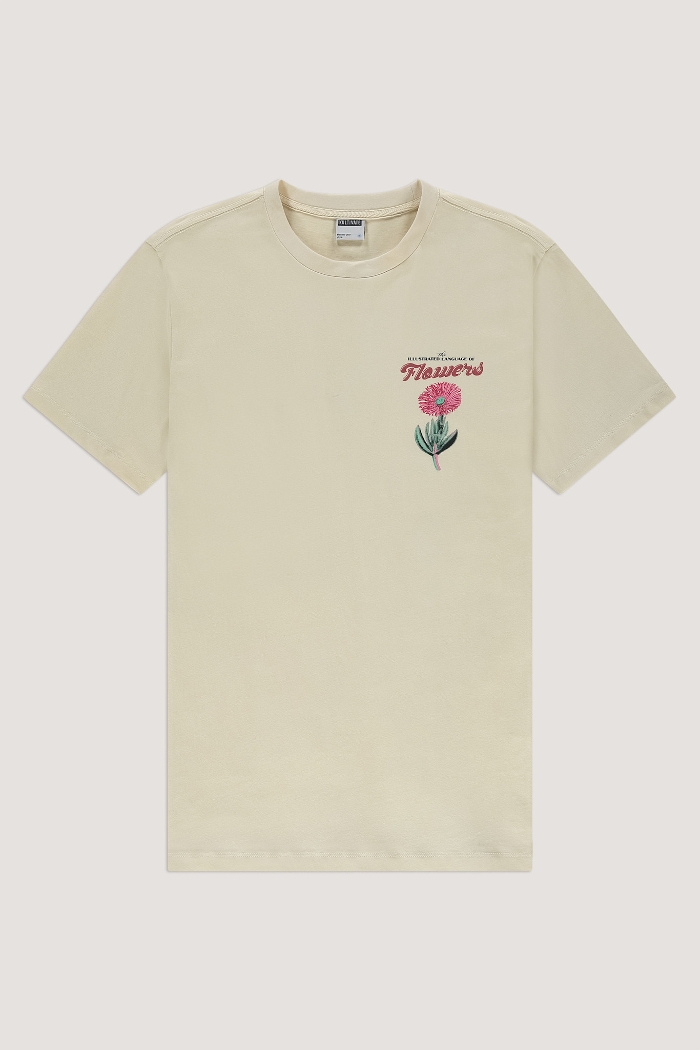 Kultivate Illustrated Tee Bone White