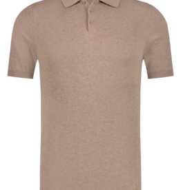 Saint Steve Chris Knitted Polo Taupe Melange