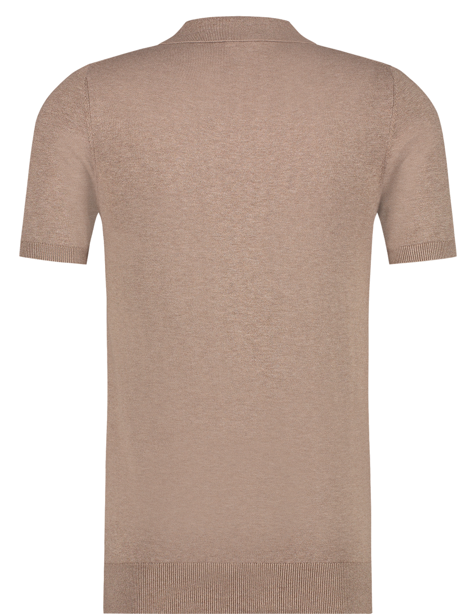 Saint Steve Chris Knitted Polo Taupe Melange
