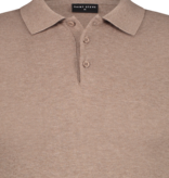 Saint Steve Chris Knitted Polo Taupe Melange