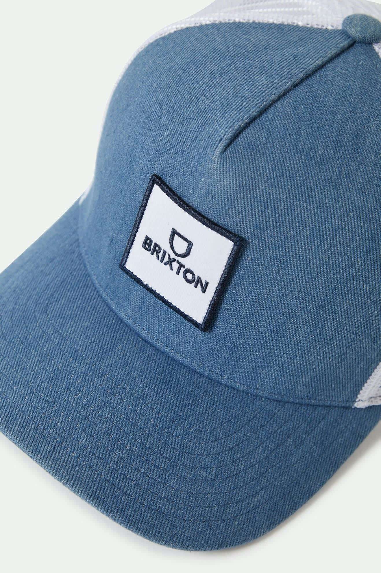 Brixton Alpha Block X C MP Mesh Cap Denim White