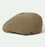 Brixton Brood Snap Cap Dark Tan / Black Hickory Stripe