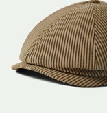 Brixton Brood Snap Cap Dark Tan / Black Hickory Stripe