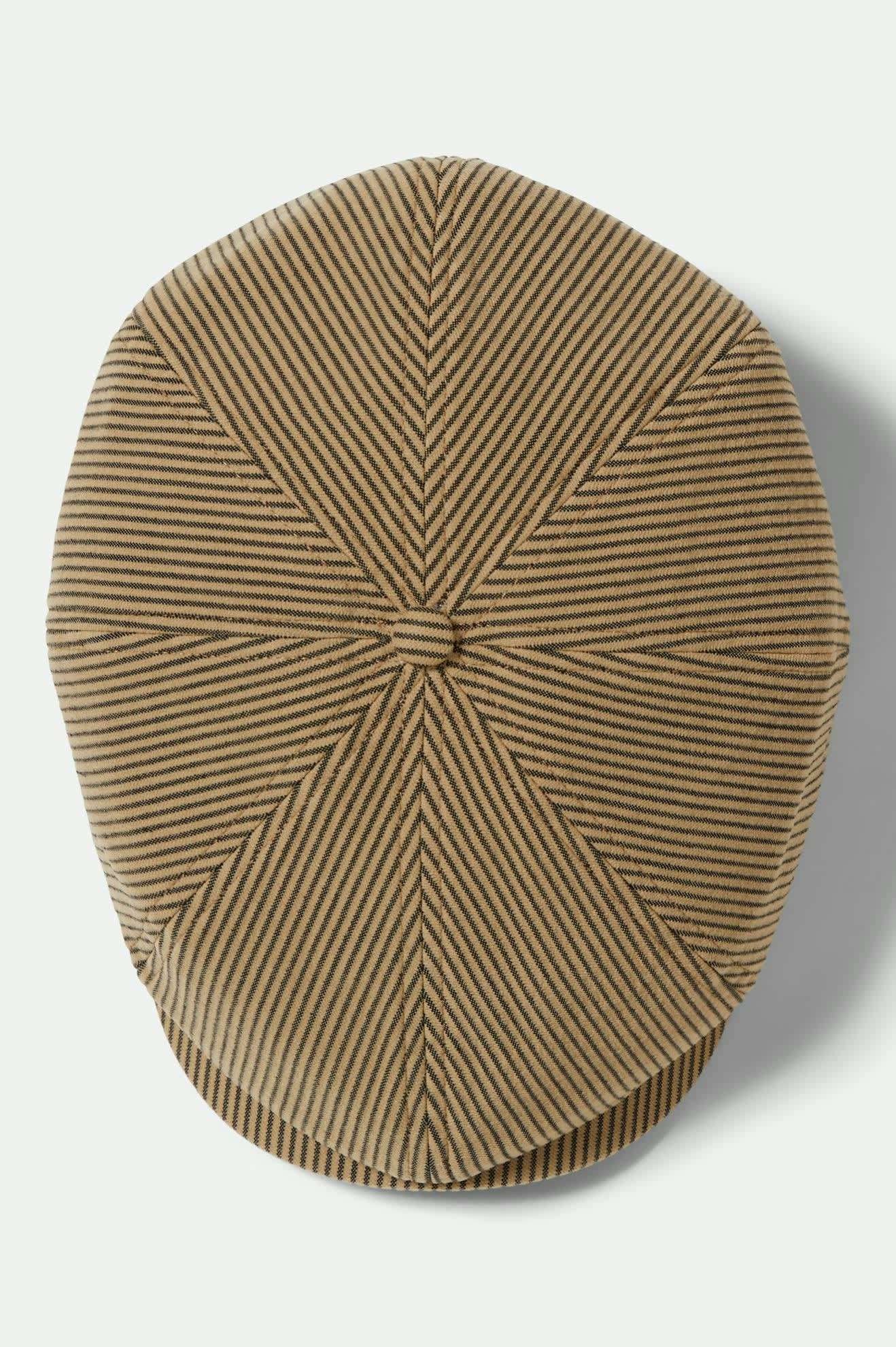 Brixton Brood Snap Cap Dark Tan / Black Hickory Stripe