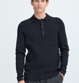 Casual Friday 20505596 Ingmar 0224 Knitted Polo Dark Navy Melange