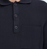 Casual Friday 20505596 Ingmar 0224 Knitted Polo Dark Navy Melange