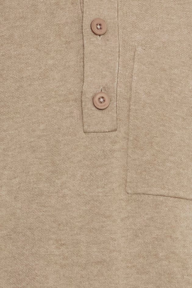 Casual Friday 20505596 Ingmar 0224 Knitted Polo Roasted Cashew Melange