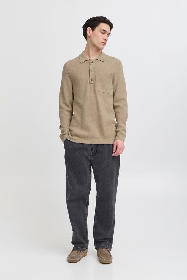Casual Friday 20505596 Ingmar 0224 Knitted Polo Roasted Cashew Melange