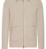 Casual Friday 20505595 Claes Knitted Zipper 1711051 Roasted Cashew Melange