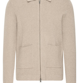 Casual Friday 20505595 Claes Knitted Zipper 1711051 Roasted Cashew Melange