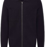 Casual Friday 20505595 Claes Knitted Zipper 194011 Dark Navy Melange