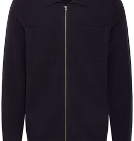 Casual Friday 20505595 Claes Knitted Zipper 194011 Dark Navy Melange