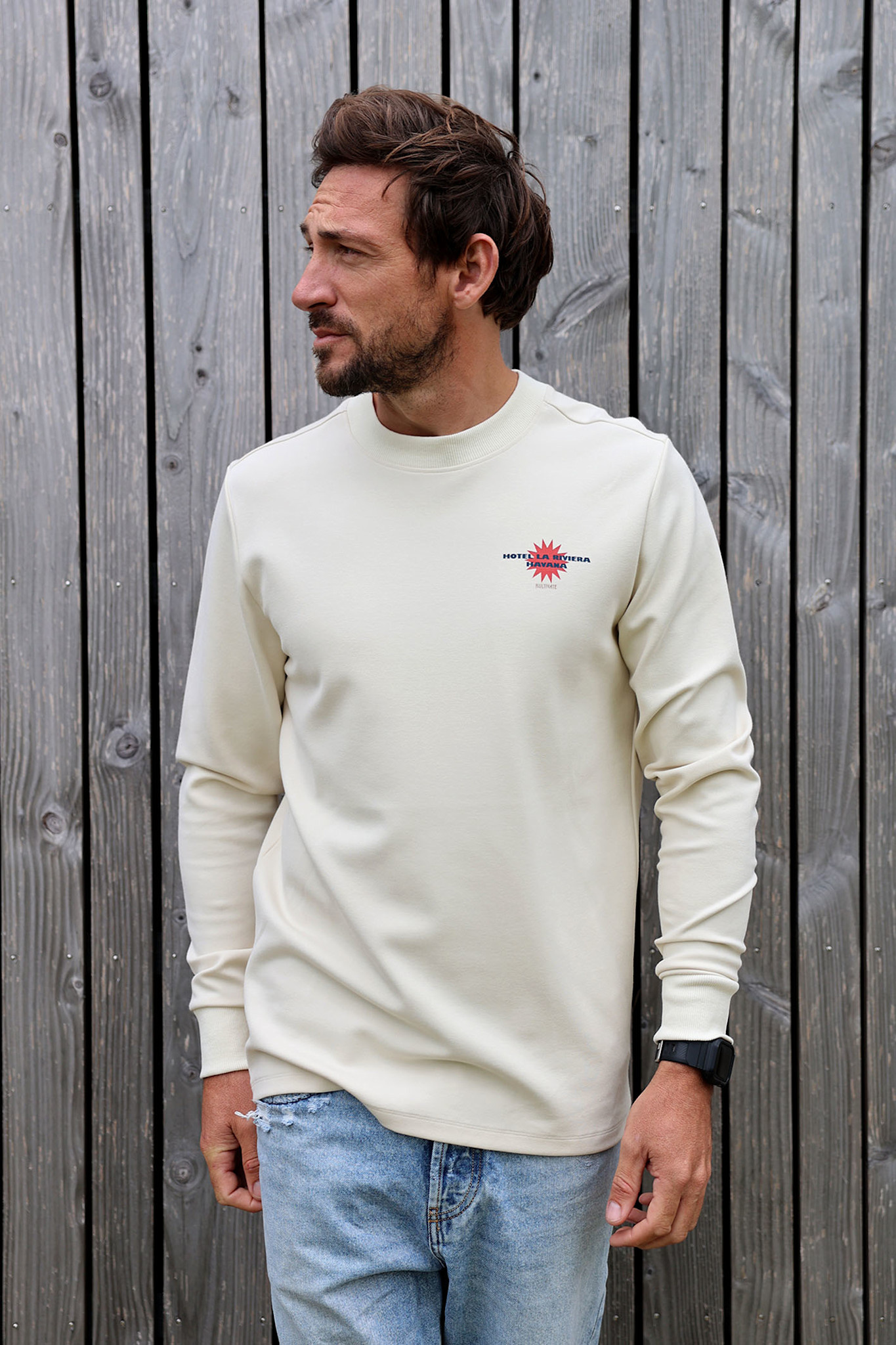 Kultivate Luxury Havana L/S Tee Bone White