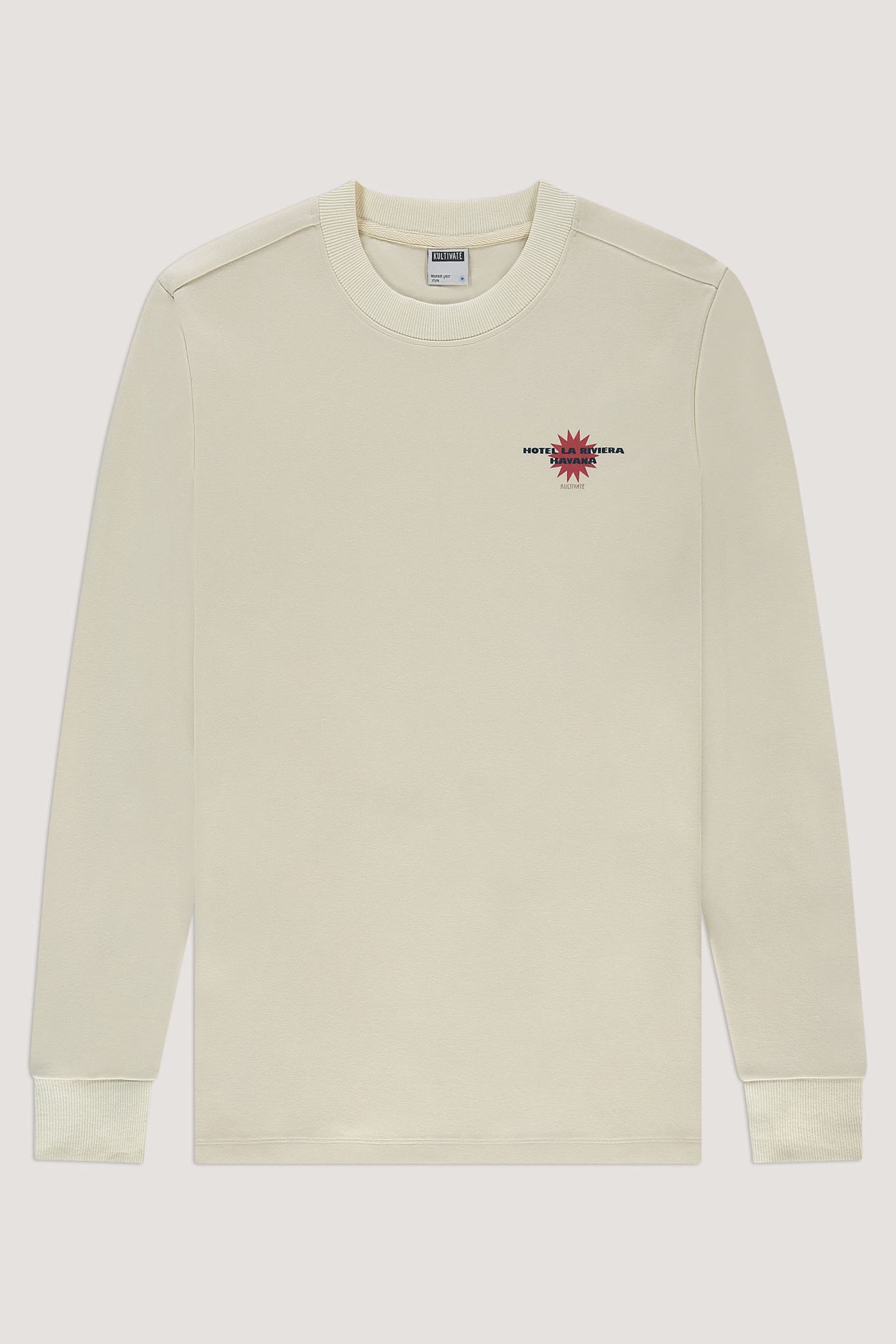 Kultivate Luxury Havana L/S Tee Bone White