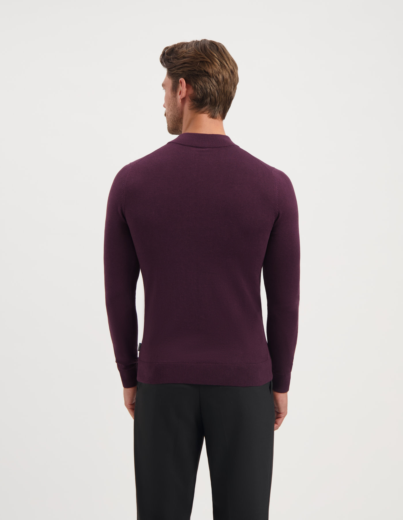 Saint Steve Ben Knit Mockneck Plum Melange
