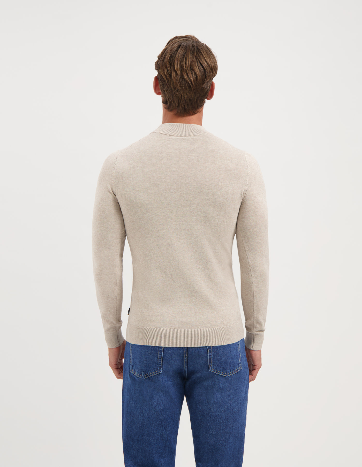 Saint Steve Ben Knit Mockneck Sand Melange