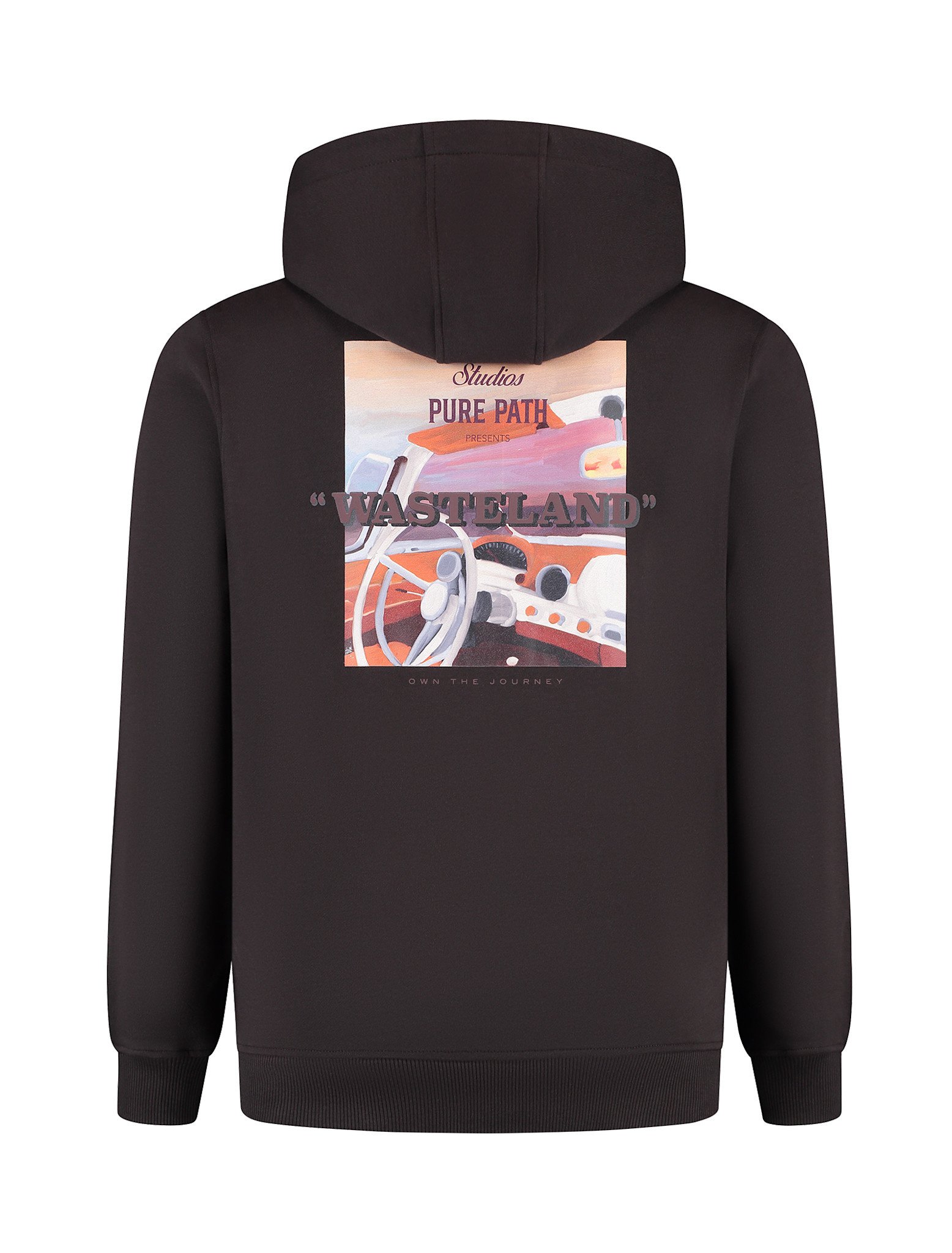 Pure Path 25030317 Wasteland Studios Hooded Sweat Dark Brown