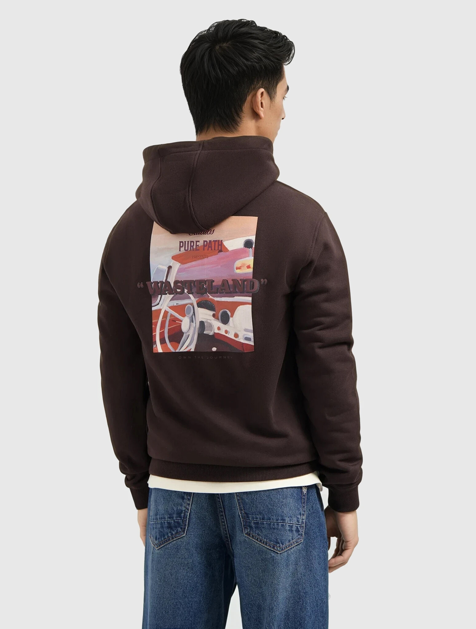 Pure Path 25030317 Wasteland Studios Hooded Sweat Dark Brown